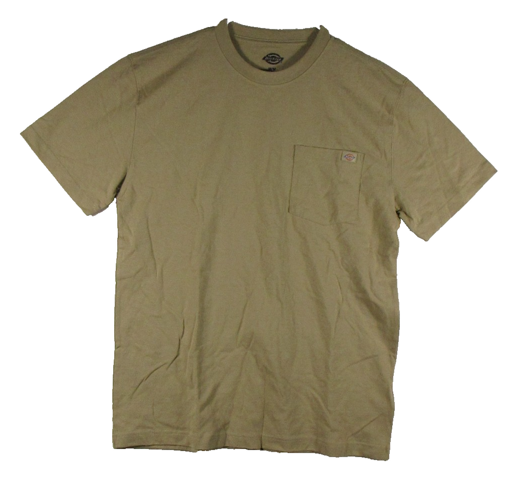 Dickies Mens Short Sleeve Performance T-Shirt Crew Neck Size M Brown