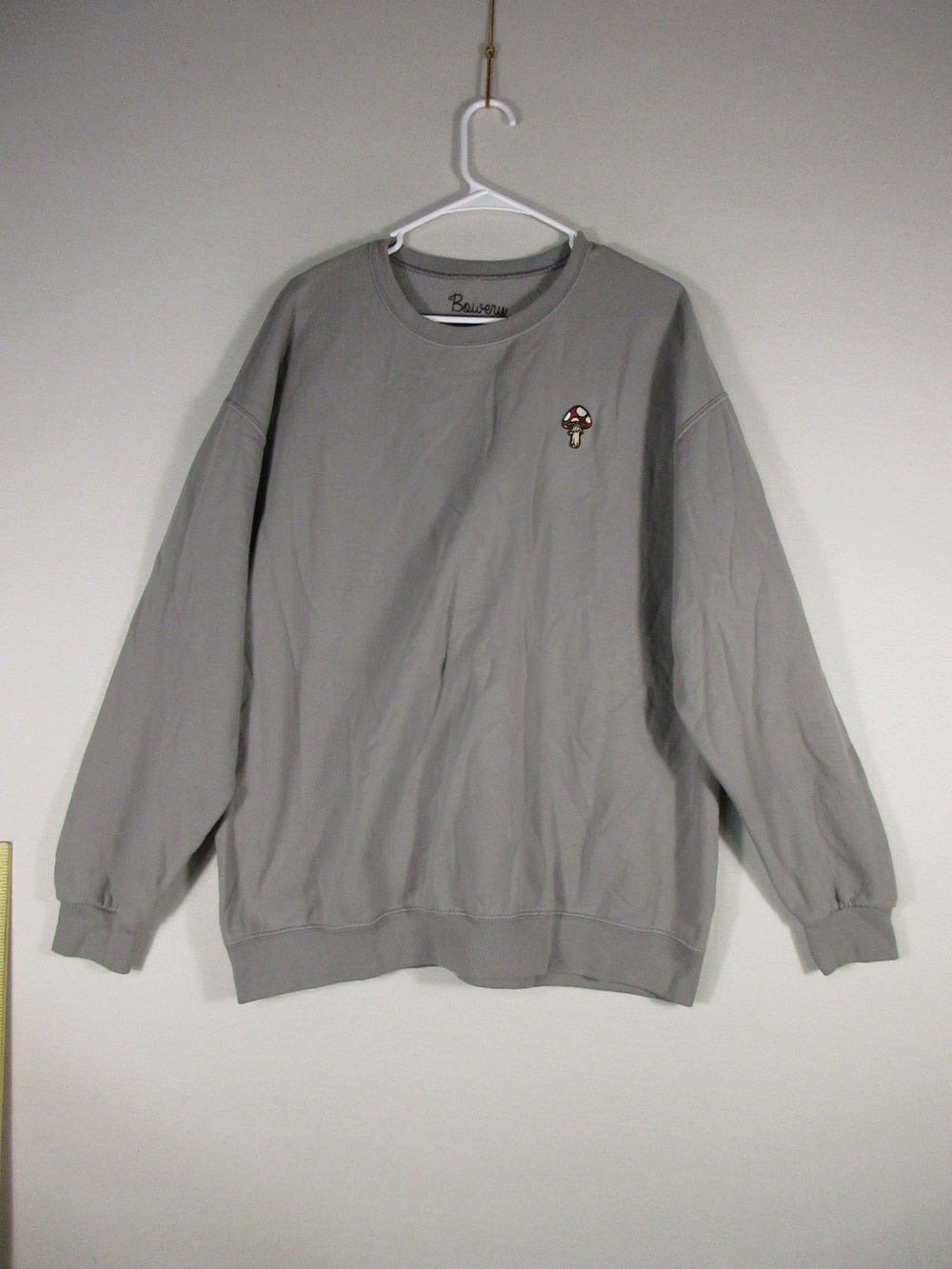 Bowery Supply Co Mens Crew Neck Pullover Sweatshirt Long Sleeve Size XL Gray