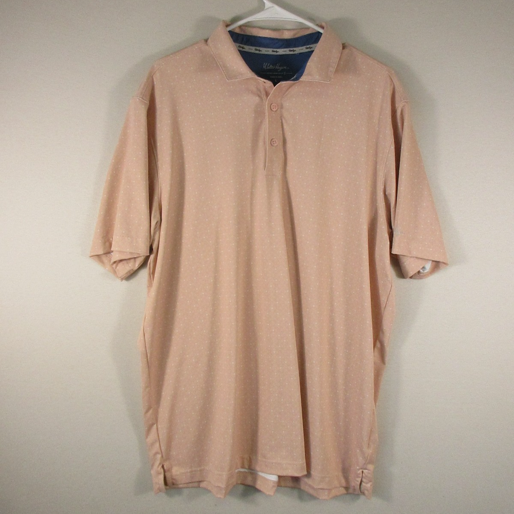 Walter Hagen Mens Performance 11 Golf Polo Shirt Short Sleeve Size L Pink