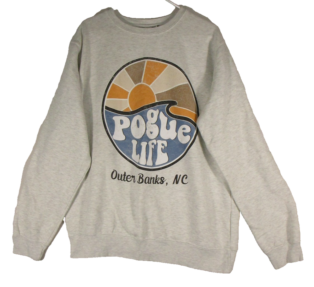 Pacific & Co Mens The Classic Sweatshirt Graphic Long Sleeve Size XL Gray