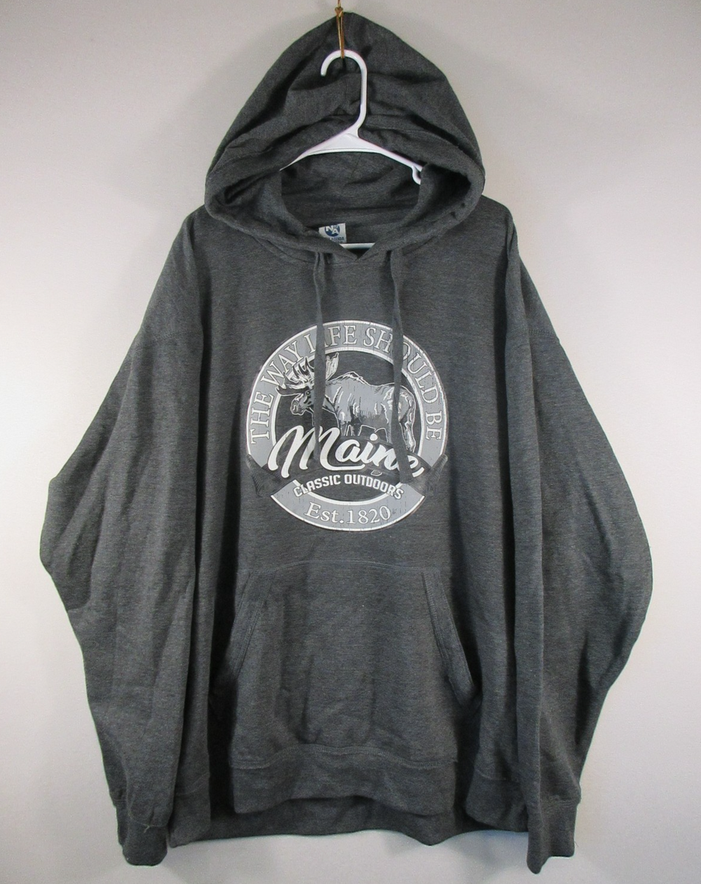 New Agenda by Perrin Mens Main Classic Outdoor Graphic Pockets Size 2XL Gray