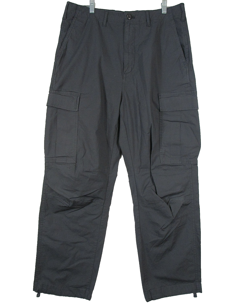 Gap Mens High Waist Cargo Pants Button Fly Straight Leg Size 32X30 Gray