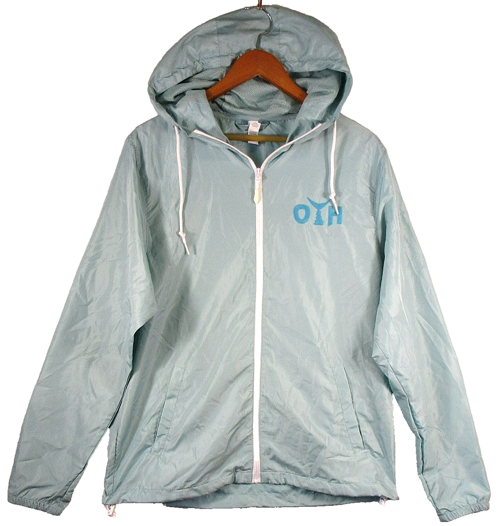 Independent Womens Zip Front Hoodie Jacket Long Sleeve Pockets Size M Light Blue