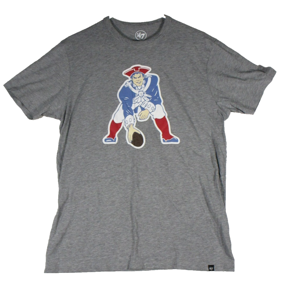 47 Mens Patriots Colonial Soldier T-Shirt Short Sleeve Crew Neck Size M Gray