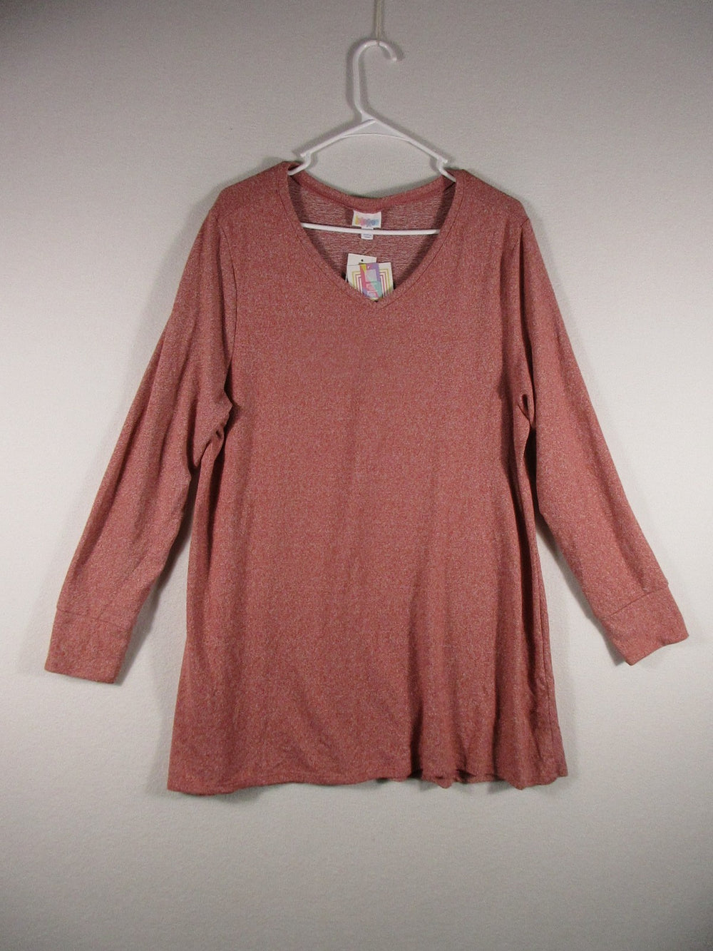 Lularoe Womens Pullover Knit Sweater V-Neck Long Sleeve Size L Brown