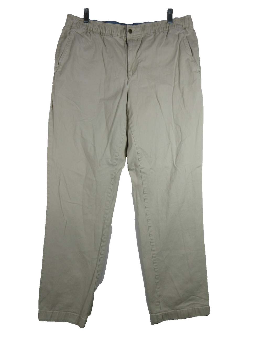 L.L. Bean Mens High Rise Single Button Straight Pants Slash Pocket Sz 34x32