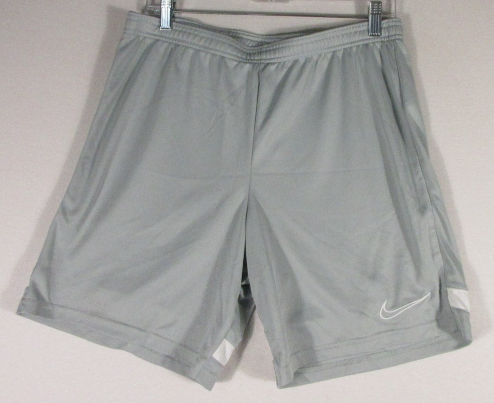 Nike Mens Activewear Basketball Gym Athletic Shorts Elastic Waist Size L Gray