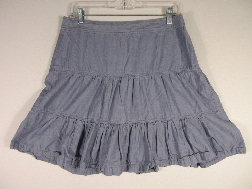 Ann Taylor LOFT Womens Classic Fit Chambray Skirt Lightweight Size 6 Blue