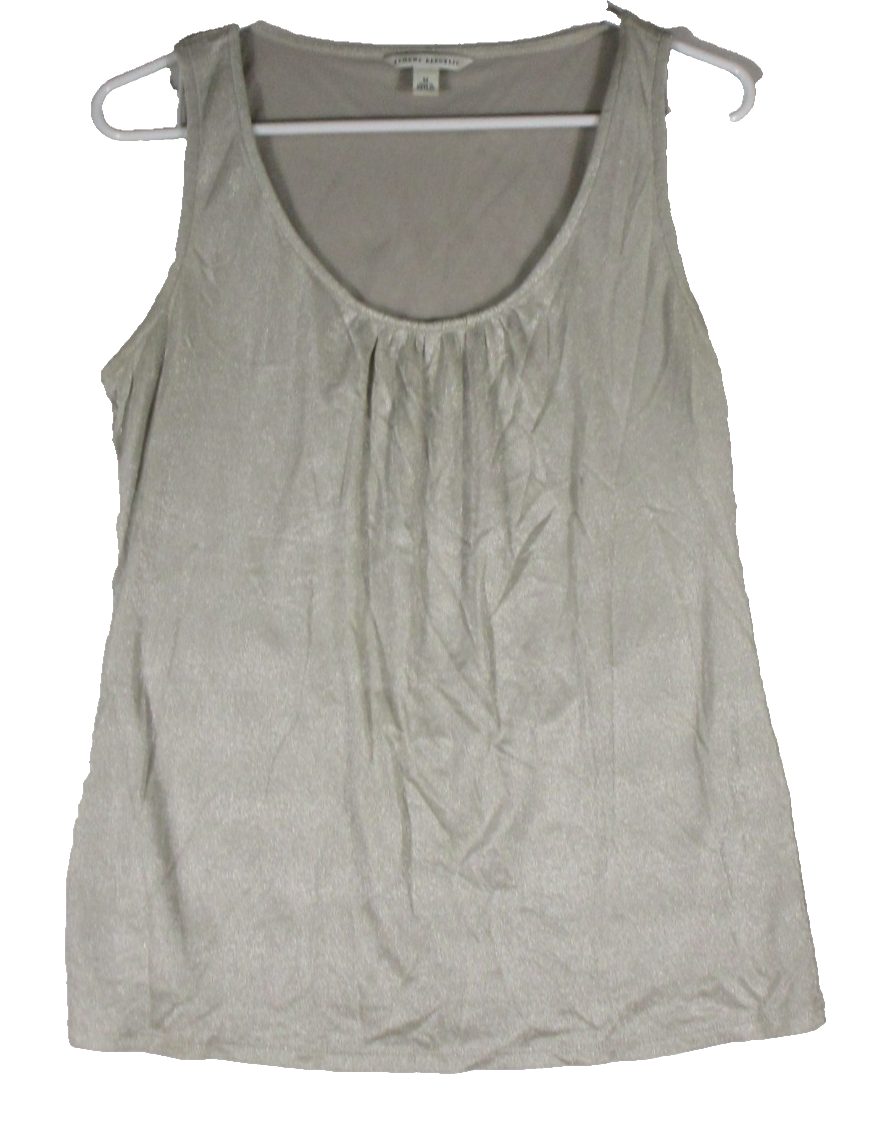 Banana Republic Womens Relaxed Tank Top Sleeveless Scoop Neck Size M Ivory