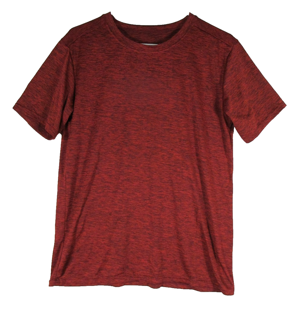Real Essentials Mens Performance T-Shirt Crew Neck Short Sleeve Size M Red
