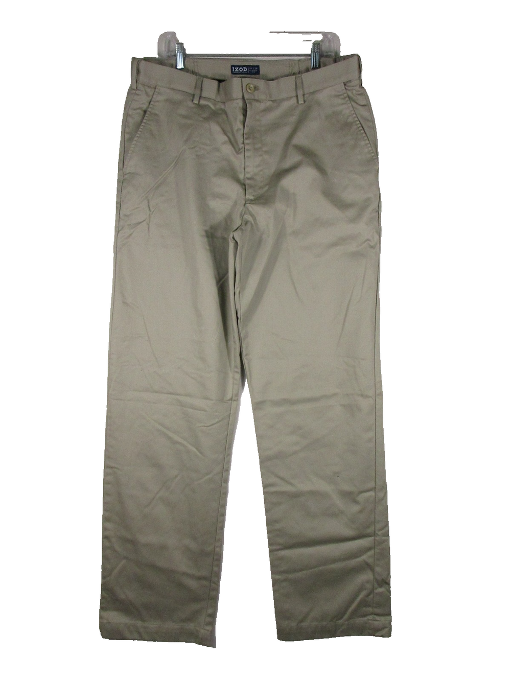 Izod Mens American Chino Classic Fit Pants Button Mid Rise Size 38X36 Khaki