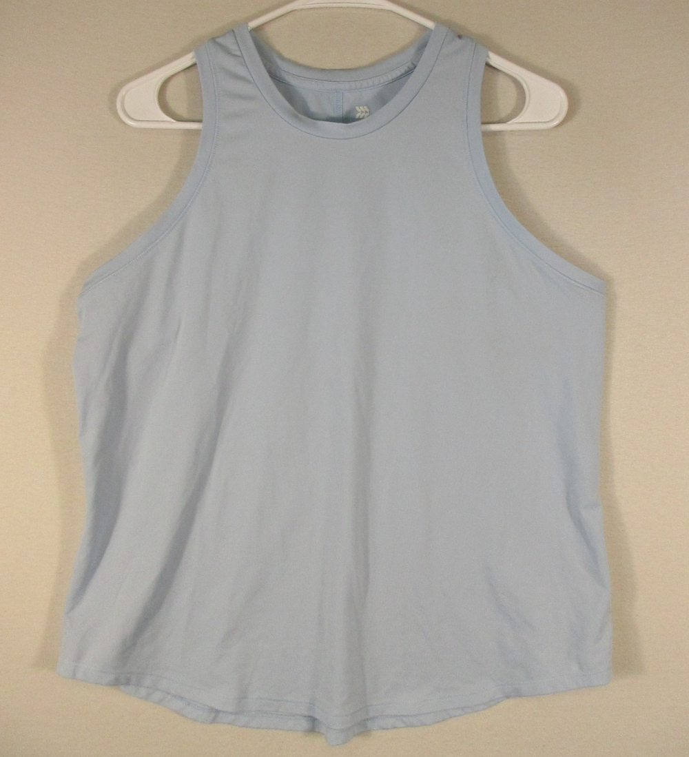 All In Motion Womens Casual Round Neck Tank Top Sleeveless Size L Blue