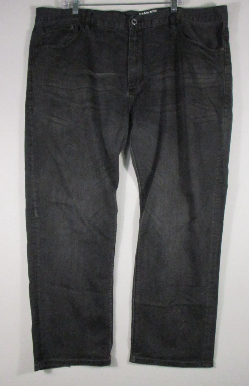 Hamilton Mens Classic Relaxed Fit Denim Jeans Straight Leg Size 42X30 Black