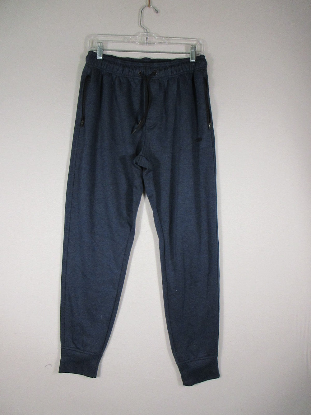 LEG3ND Mens Jogger Pants Pleated Front Skinny High Rise Pockets Size M Blue