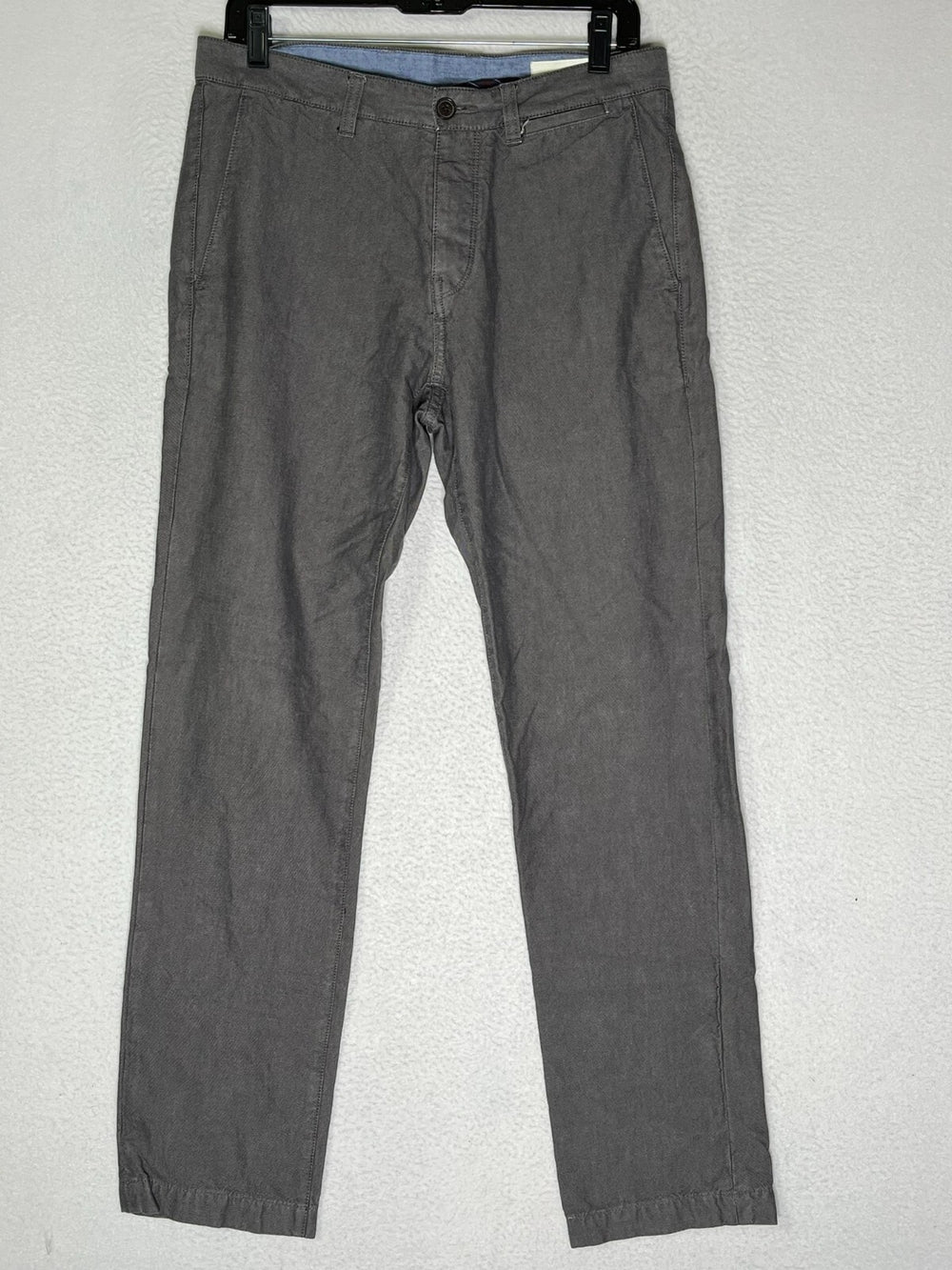 Ben Sherman Grey Chino Pant 100% Cotton Straigh Leg Flat Front Mens Size 32X32