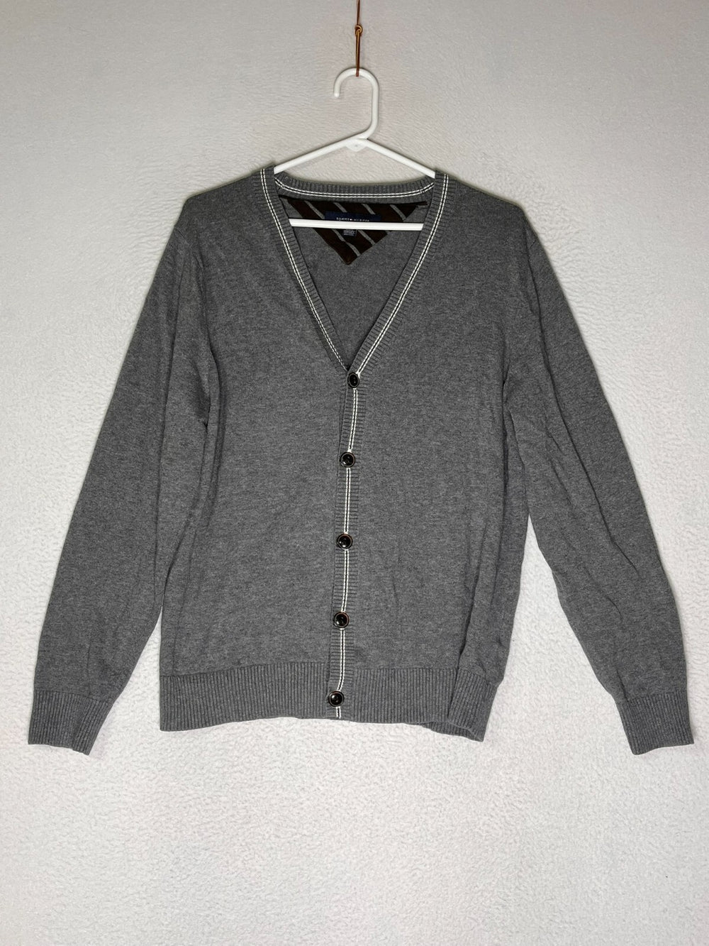 Tommy Hilfiger Button-Front Cardigan Sweater V-Neck 100% Cotton Men's Size M