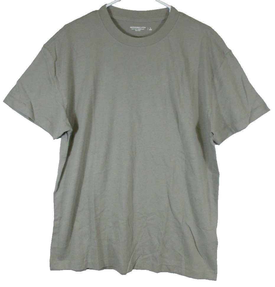 Abercrombie & Fitch Mens Pullover Crew Neck T-Shirt Short Sleeve Size L Gray