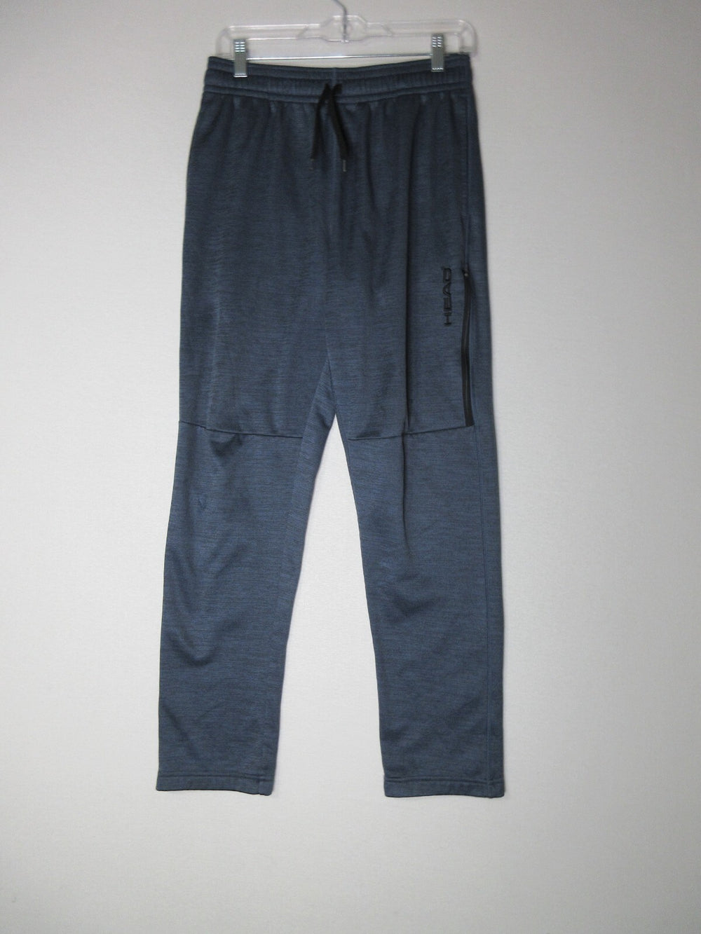 HEAD Mens Pull-On High Rise Pants Straight Leg Drawstring Waist Size S Gray