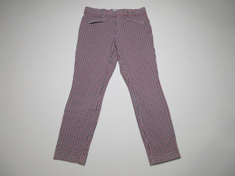 Gap Womens Check Print High Rise Signature Skinny Ankle Pants Size 4 RedWhiteBlu
