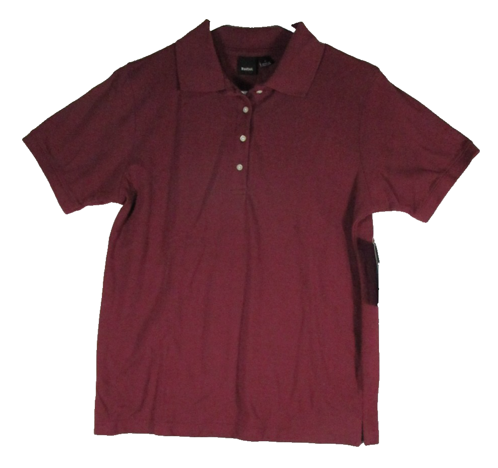 Reebok Mens Stretch Button-Up Polo Shirt Short Sleeve Collared Size S Burgundy