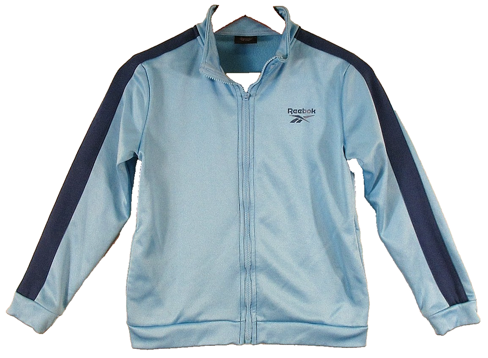 Reebok Kids Zip-Up Classic Track Jacket Long Sleeve Collared Size 13/14 Blue