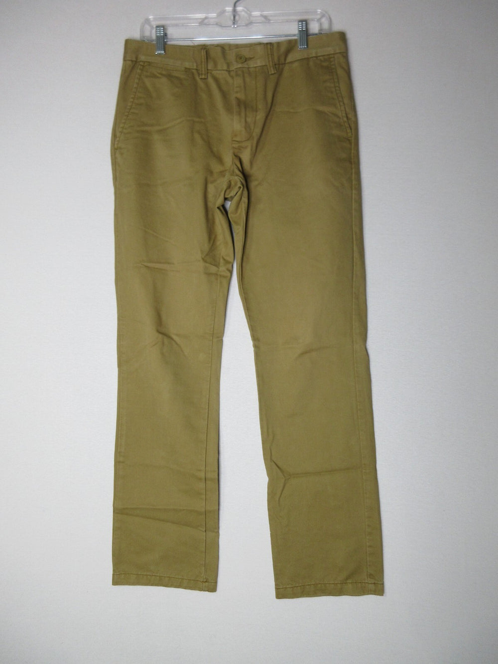 Old Navy Mens Mid Rise Slash Pockets Slim Pants Single Button Size 32X32 Beige