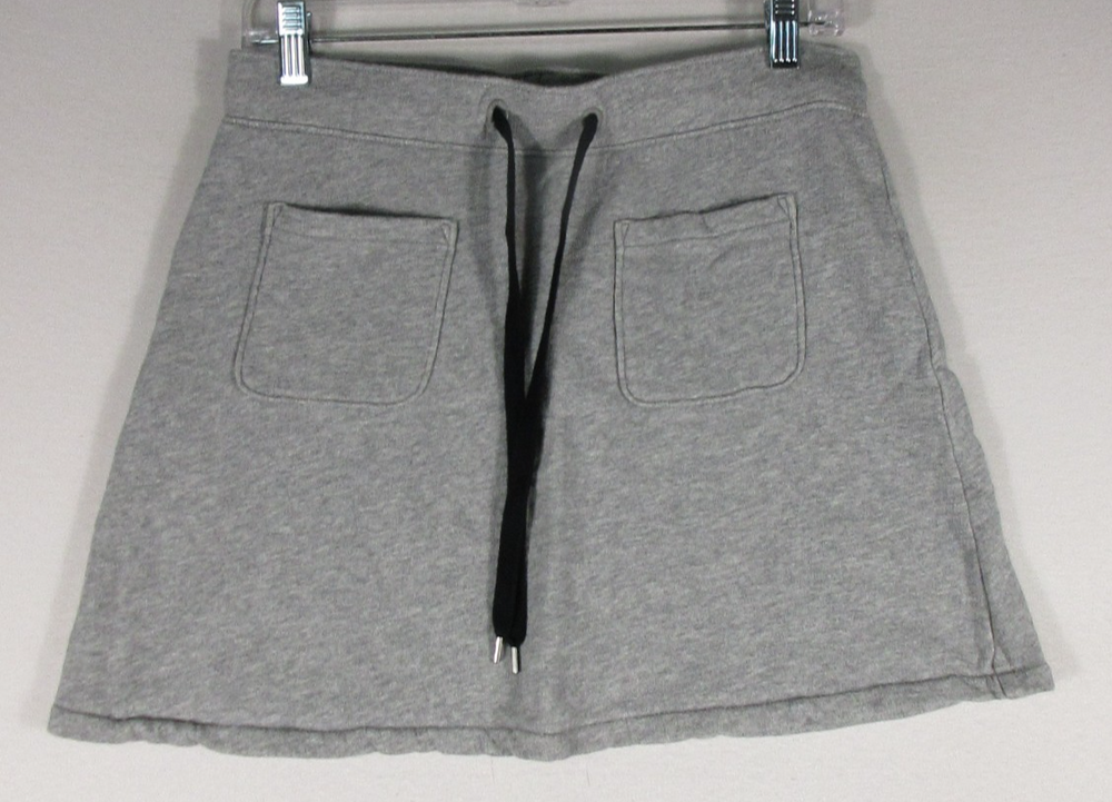 J.Crew Womens High Rise Mercantile Sweat Skirt Drawstring Waist Size S Gray