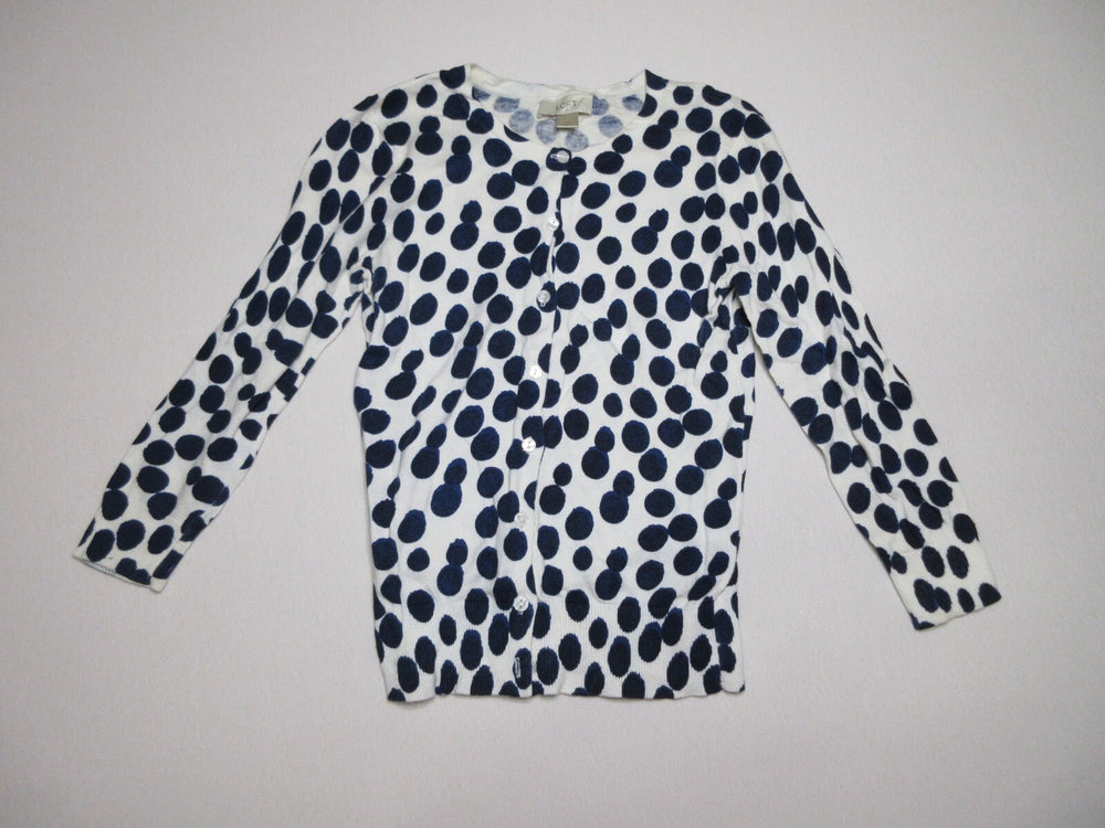 Ann Taylor LOFT Womens Polka Dot Button-Up Cardigan Sweater Long Sleeve Size XS