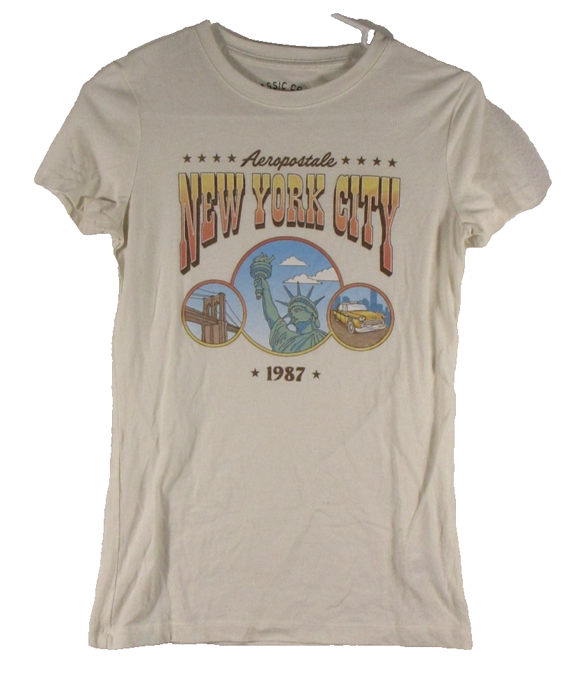 Aeropostale NY Statue of Liberty Graphic T-Shirt Classic Fit Short Sleeve Size S