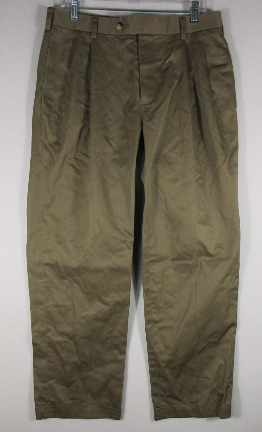 Jos. A. Bank Mens Travelers Collection Pants Size Straight Leg 34W X 30L Brown