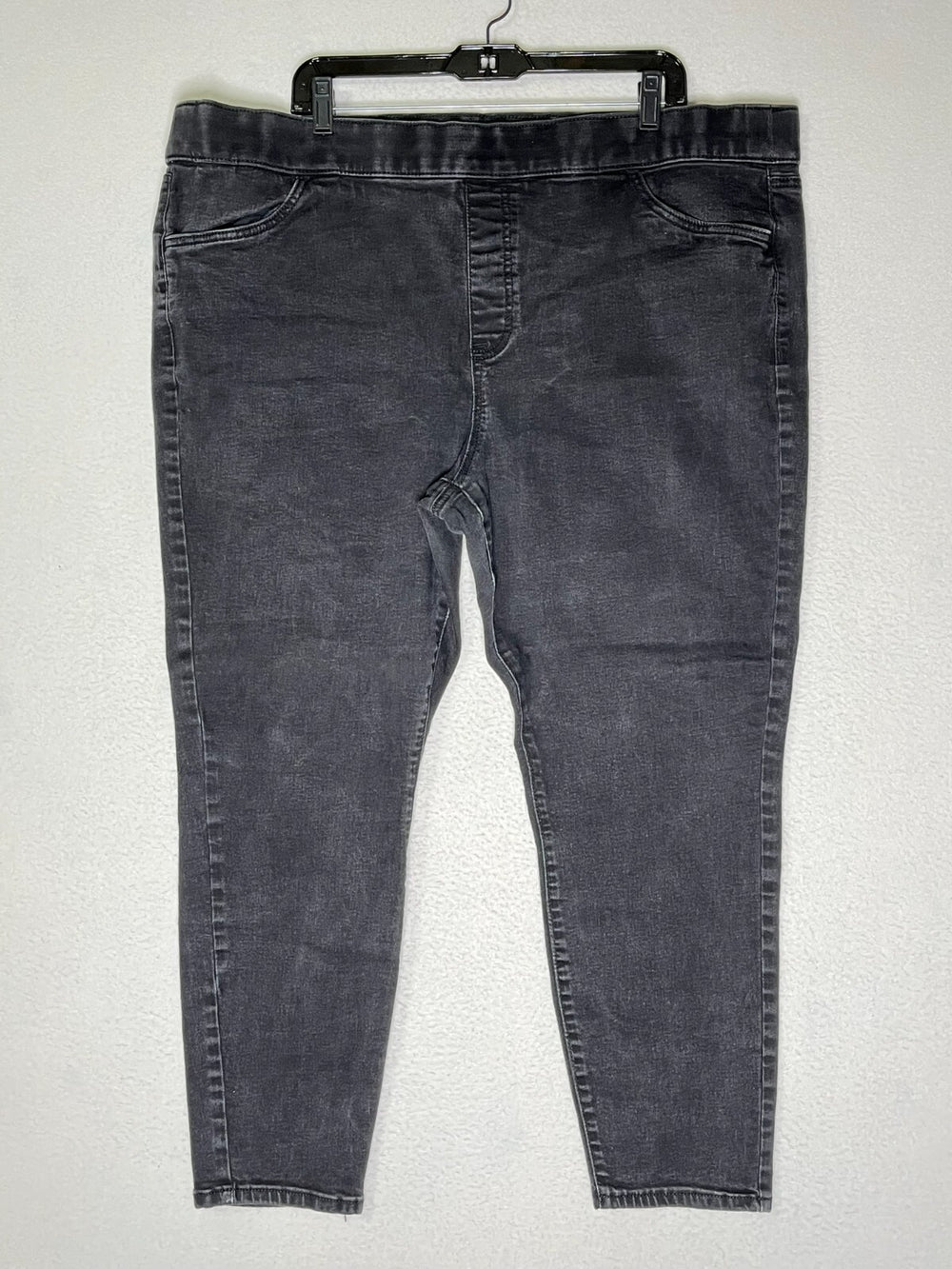 Evri Black Mid Rise Jegging Pull On Skinny Jeans Denim Stretch Women's Size 24W