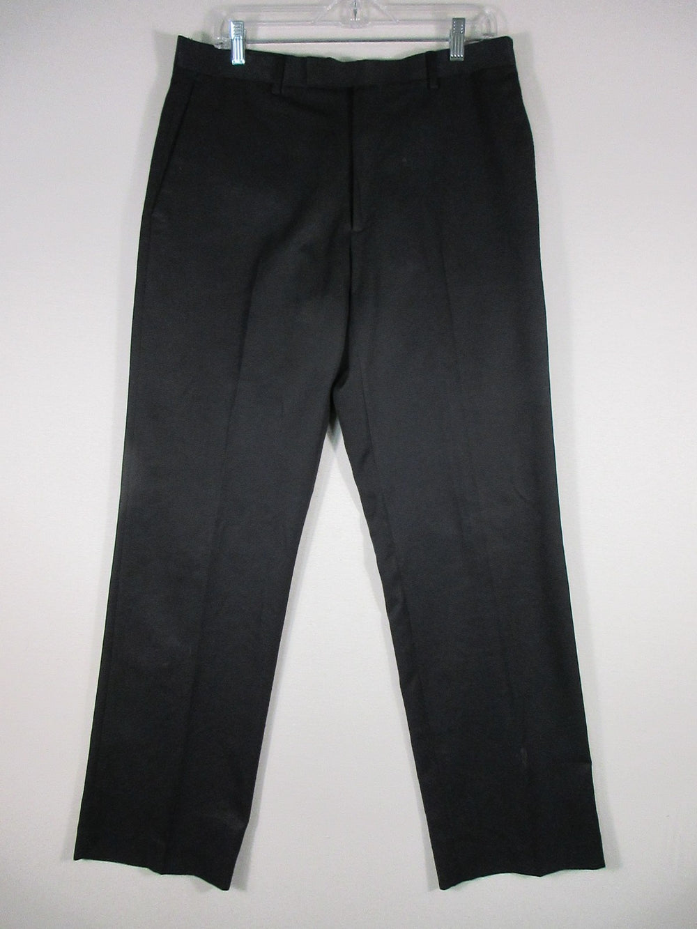 Claiborne Mens Mid Rise Trouser Pants Straight Leg Pockets Size 32X32 Black