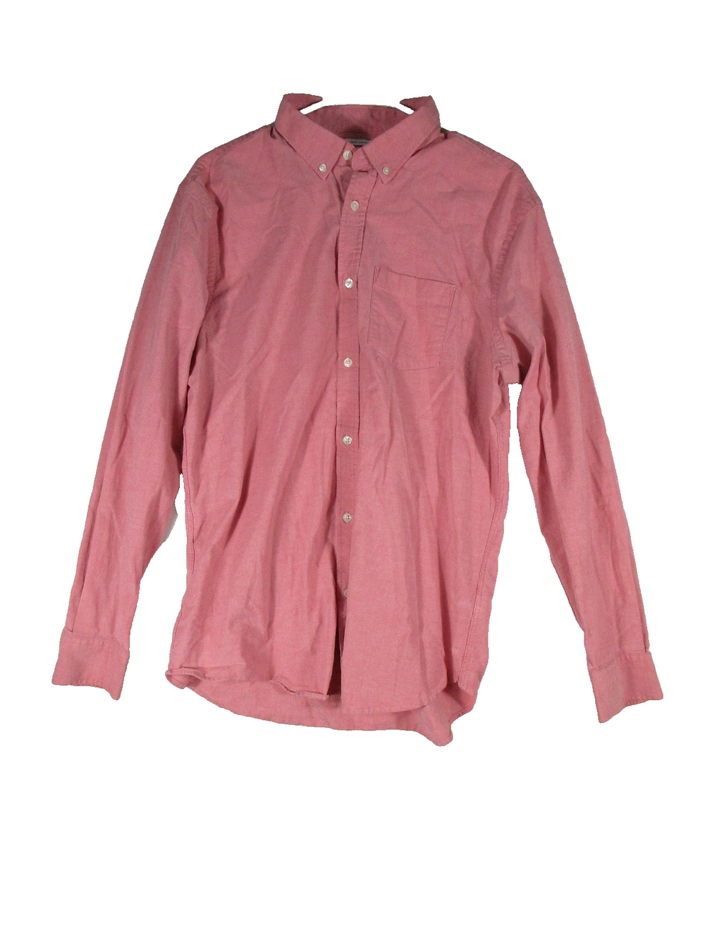 Old Navy Mens Slim Fit Oxford Shirt Stretch Button-Up Long Sleeve Size L Pink