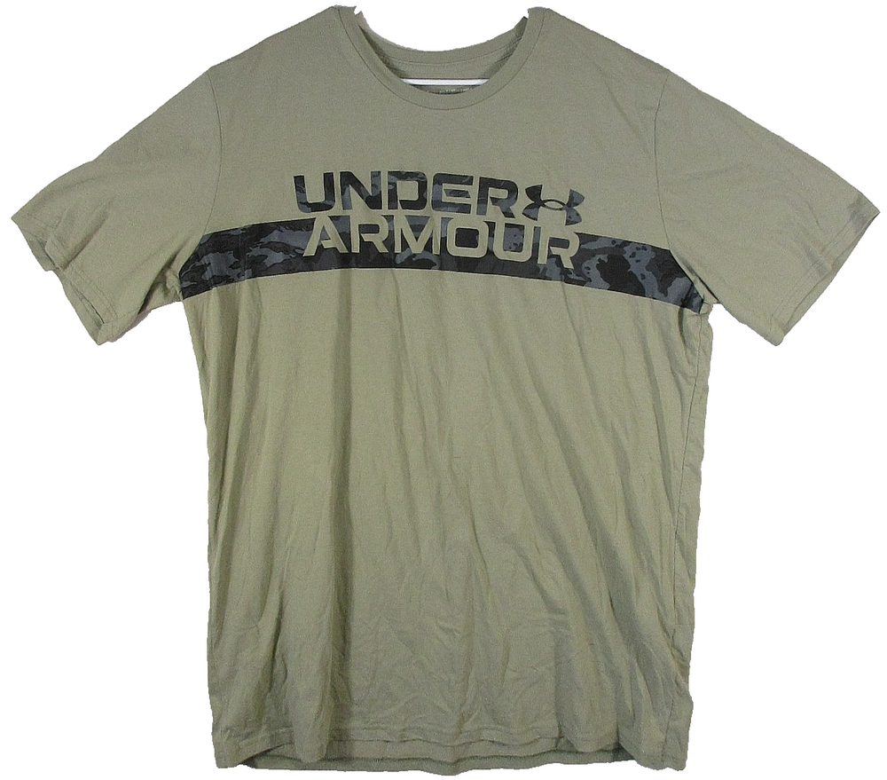 Under Armour Mens Round Neck Logo Graphic T-Shirt Short Sleeve Size 3XL Green