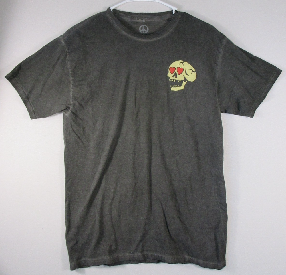 Of Mind Mens 100% Cotton Crew Neck T-Shirt Stretch Short Sleeve Size M Gray