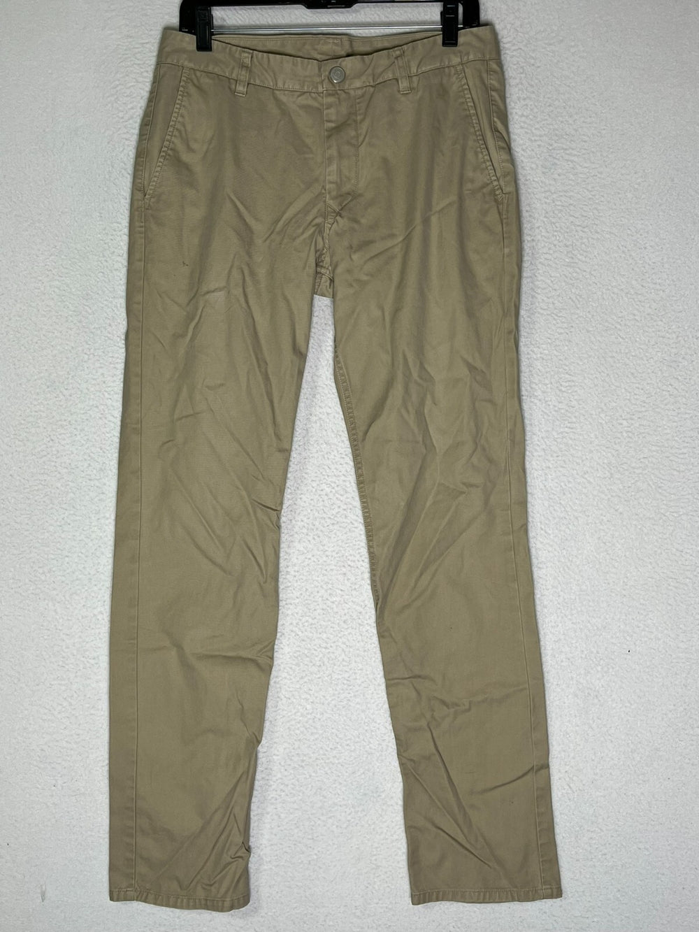 Bonobos Beige Washed Chinos Pant Straight Leg Slash Pockets Mens Size 31/32