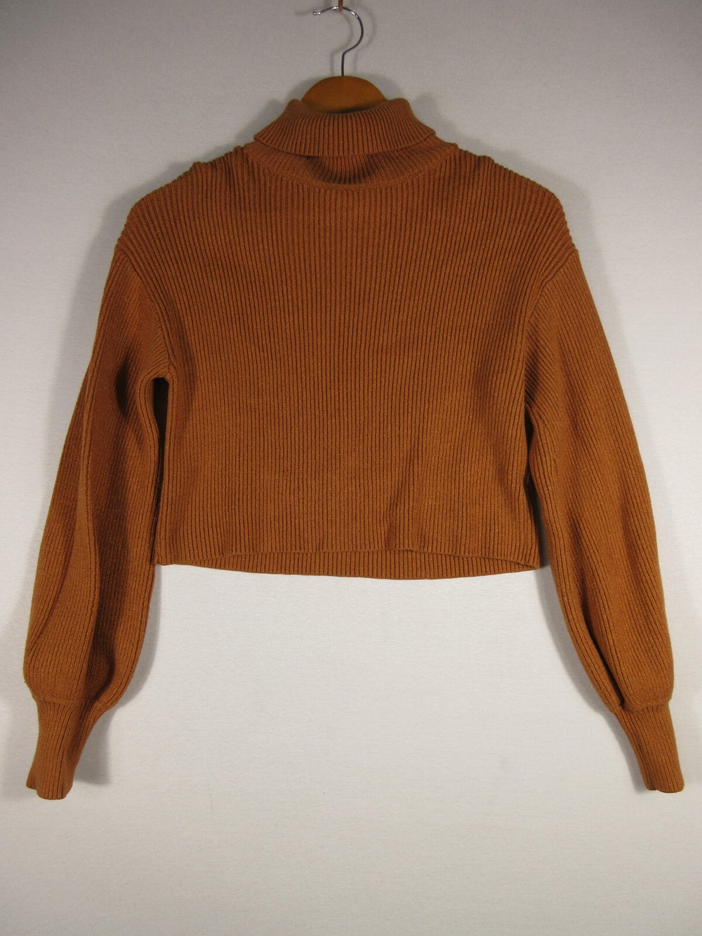 Blue Rain Womens Pullover Turtleneck Sweater Lightweight Long Sleeve Sz S Orange