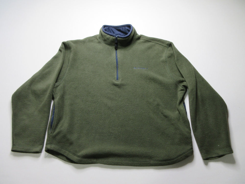 Vintage Old Navy Olive Green 1/2 Zip Pullover Fleece Sweater Men's Size X-Large