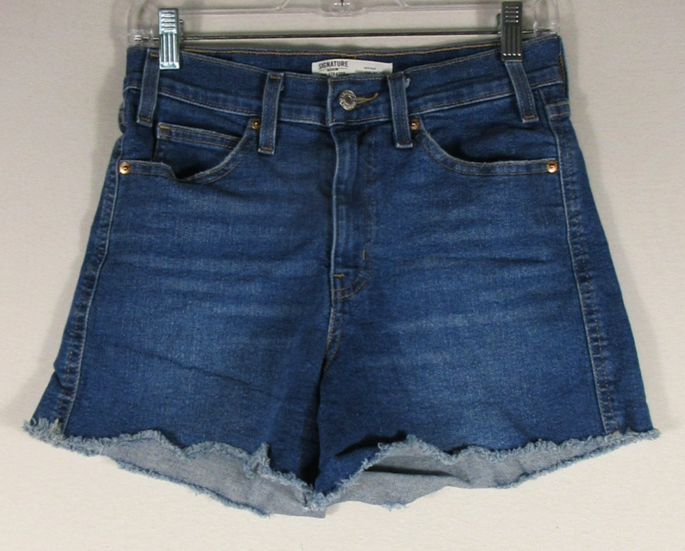 Levi Strauss & Co. Womens Signature Gold Heritage High Rise Shorts Size 6 Blue