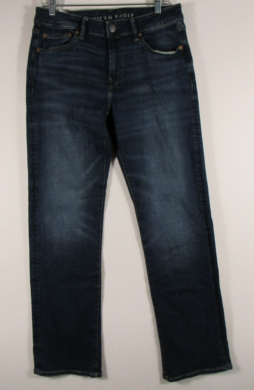 American Eagle Mens Denim Mid Rise Straight Jeans Medium Wash Size 32X34