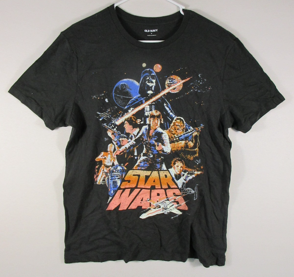 Old Navy Mens Star Wars Stand & Fight Graphic T-Shirt Short Sleeve Size M Black