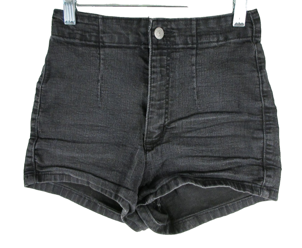 Wild Fable Shorts Womens 2 High Waist Denim Black High Rise 5-Pocket Button