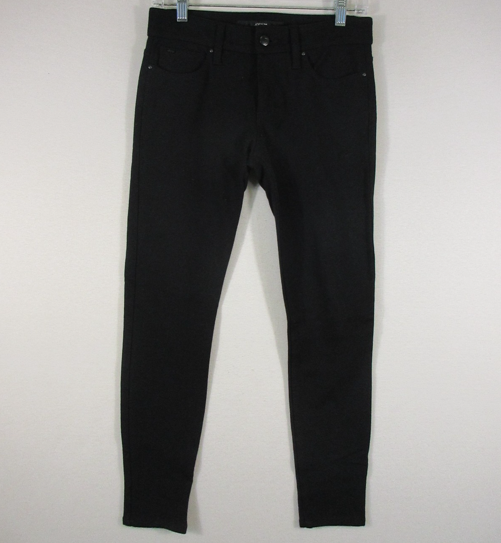 Joe's Womens High Waist Stretch Denim Jeans Straight Leg Pockets Size 26 Black