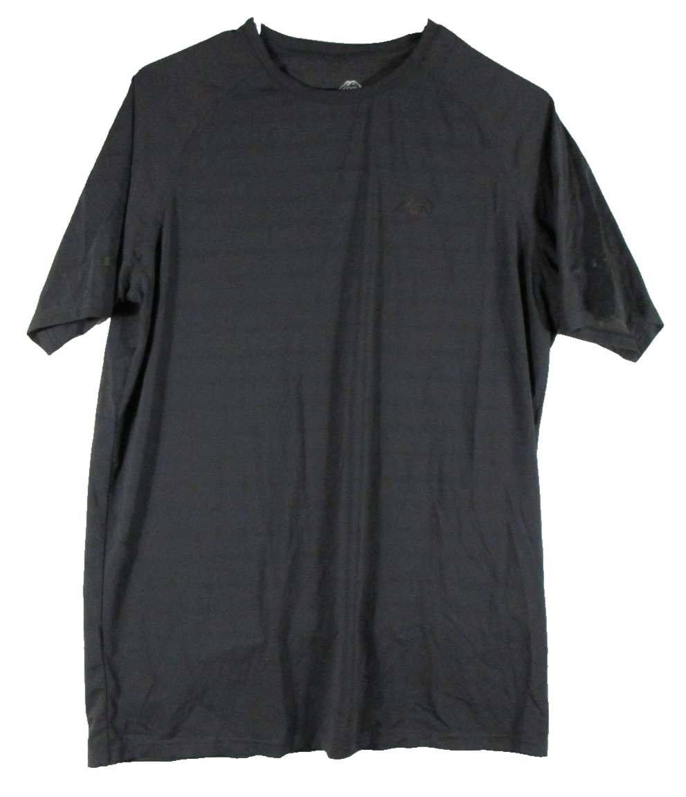 Mens Basic Crew Neck Workout T-Shirts Short Sleeve Size S Dark Gray