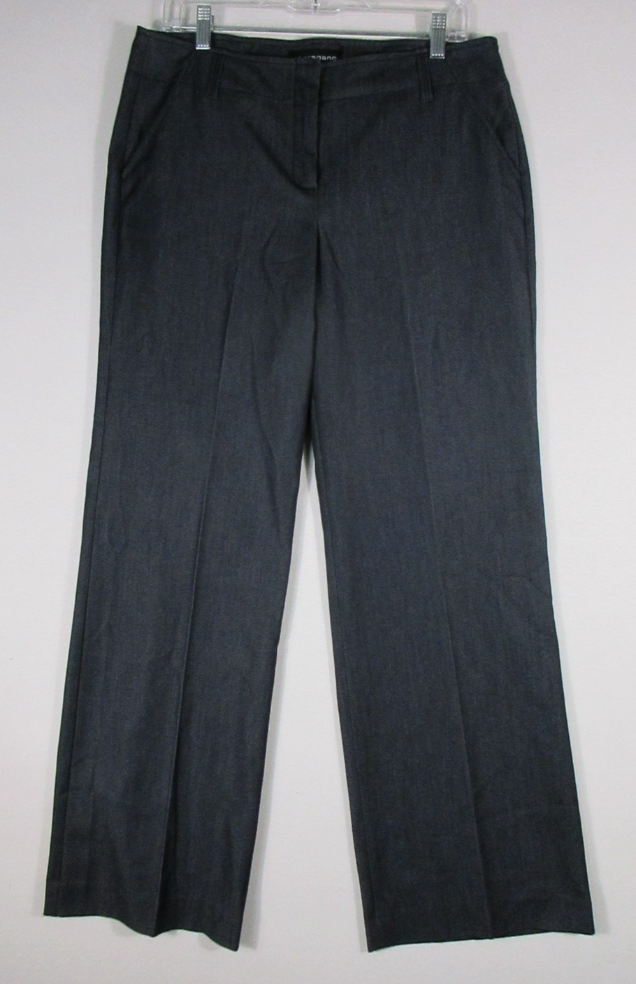 Sharagano Womens Slim Fit Dress Pants Flat Front Straight Leg Size 10 Black