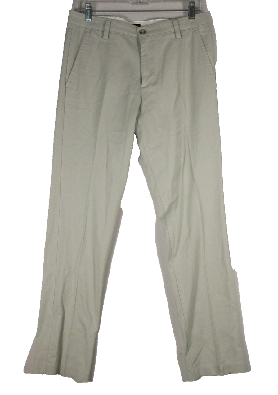 Dockers Mens Slim Fit Tapered Casual Chino Pants Slash Pockets Size 30x32 Gray