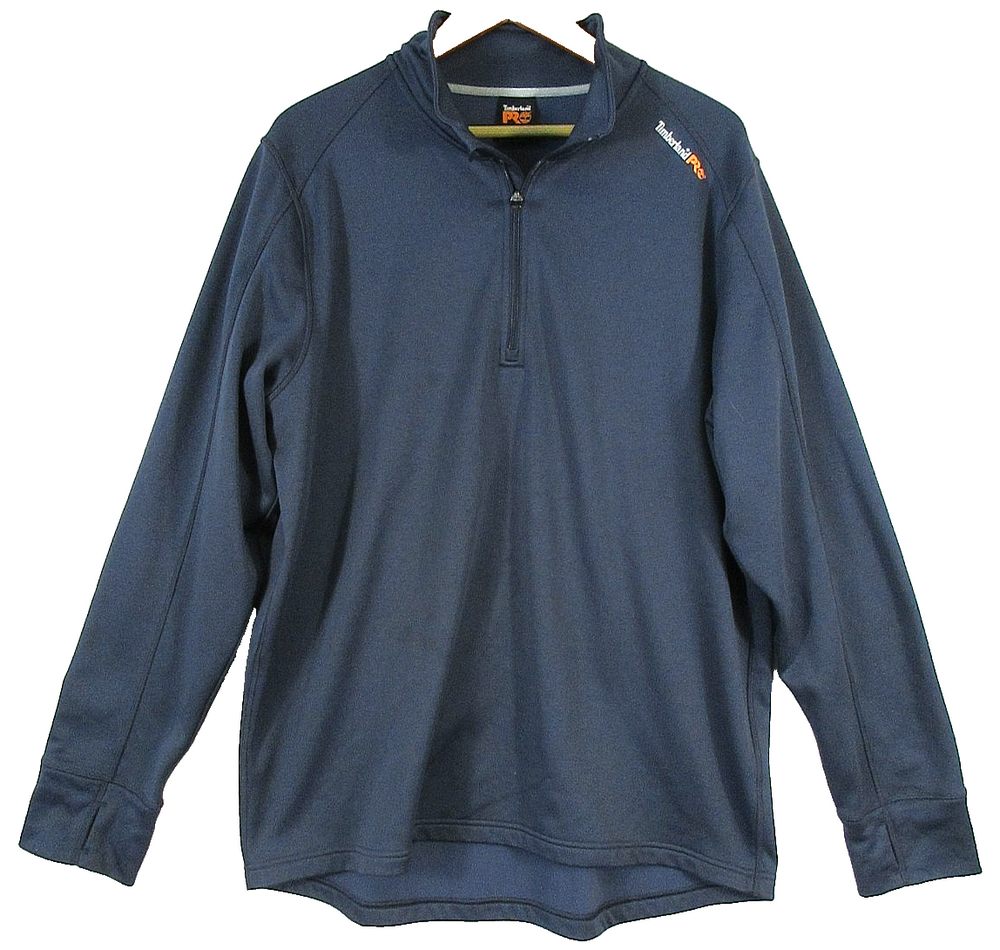 Timberland Pro Mens Understory 1/4-Zip Fleece Sweatshirt Long Sleeve Sz XL Blue