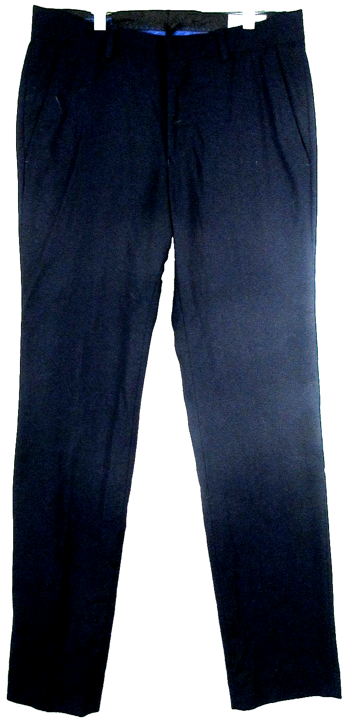 Reaction Kenneth Cole Mens Mid Rise Straight Pants Button Fly Size 30W/32L Blue