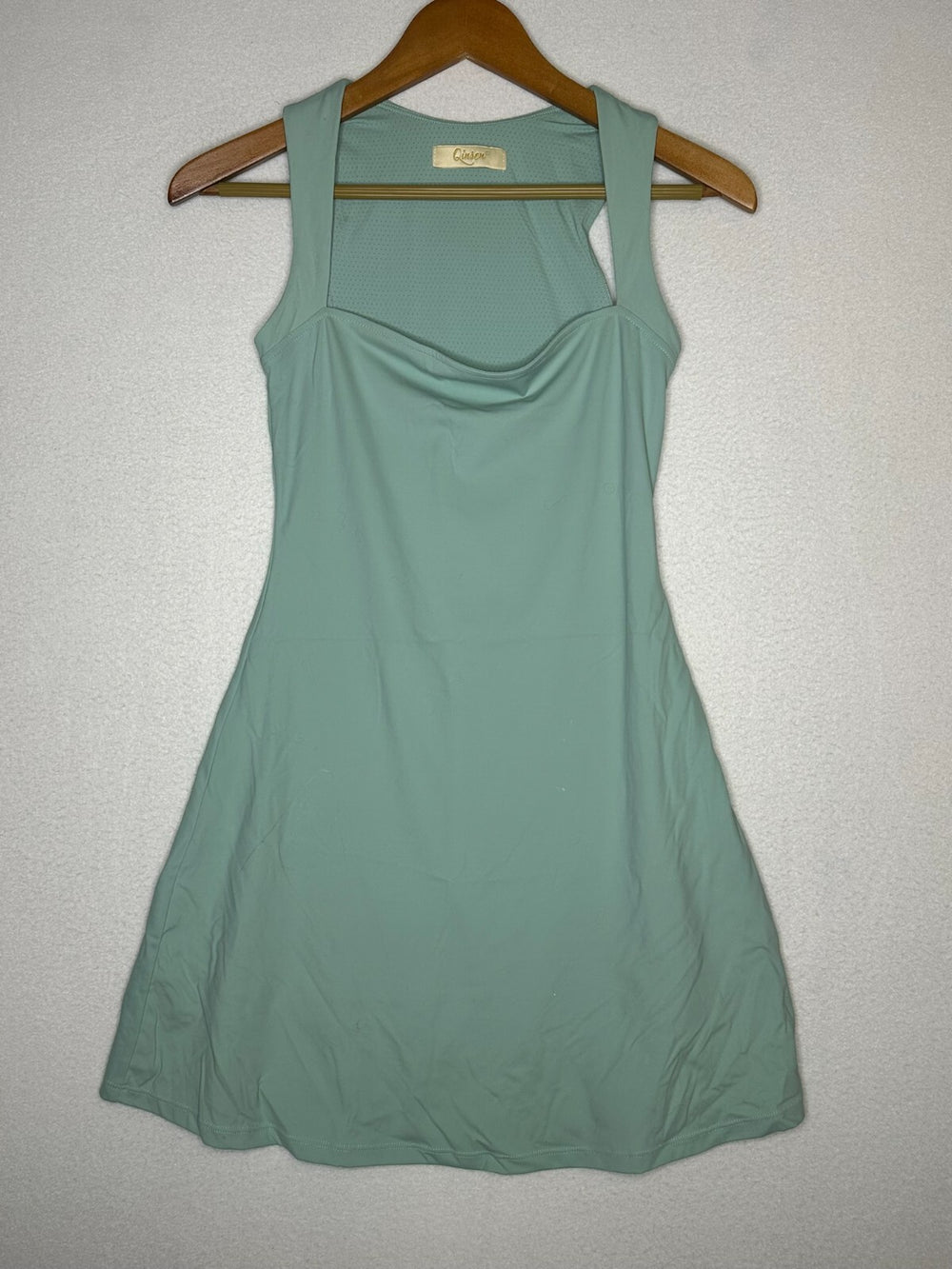 Qinsen Green Nylon Dress Women's Size 4