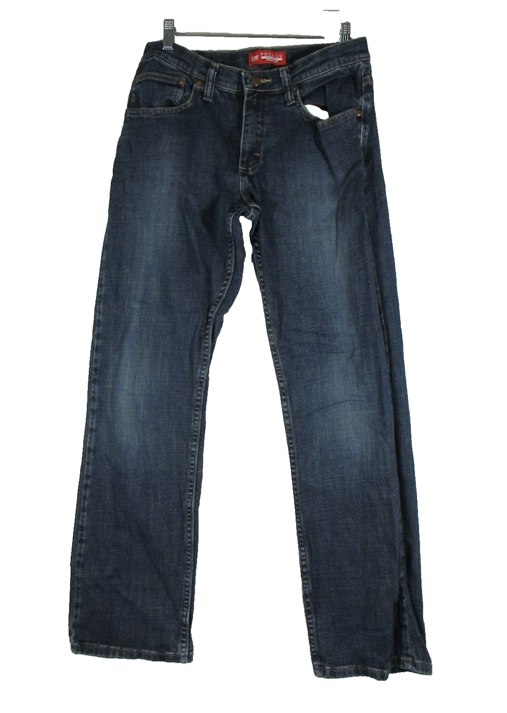 Lee Womens Premium Select Regular Fit Straight Jeans Pockets Size 18R Blue